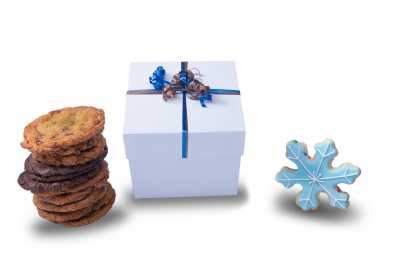 Enlarge photo of Blue Flake Work From Home - 2.5 inch cookies