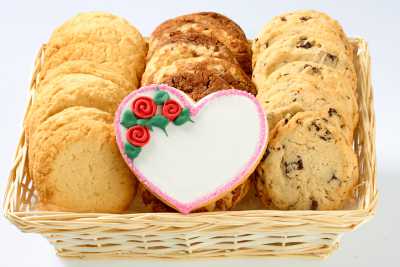 Enlarge photo of Heart Shortbread Cookie Basket